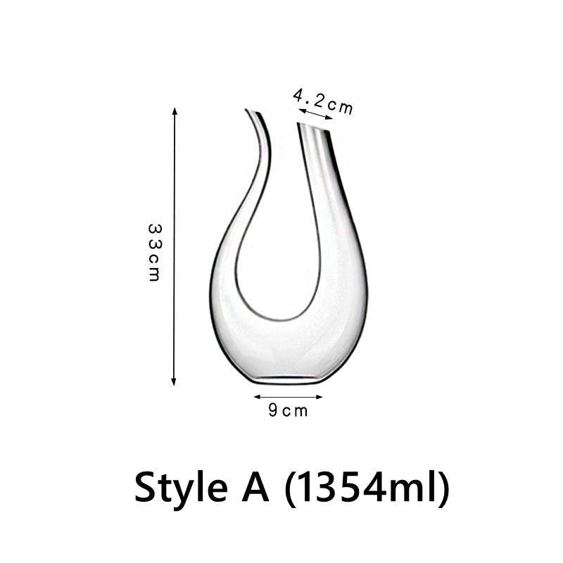 Wine Decanter Glass Aerating Decanter Abstract Design Modern Tabletop Carafe for Red Wine