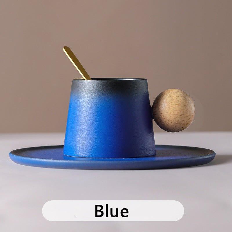 Ceramic Coffee Cup Set Thai Style | Cup Saucer & Teaspoon