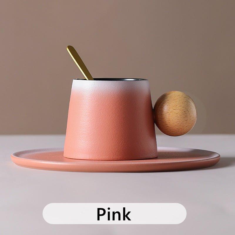 Ceramic Coffee Cup Set Thai Style | Cup Saucer & Teaspoon