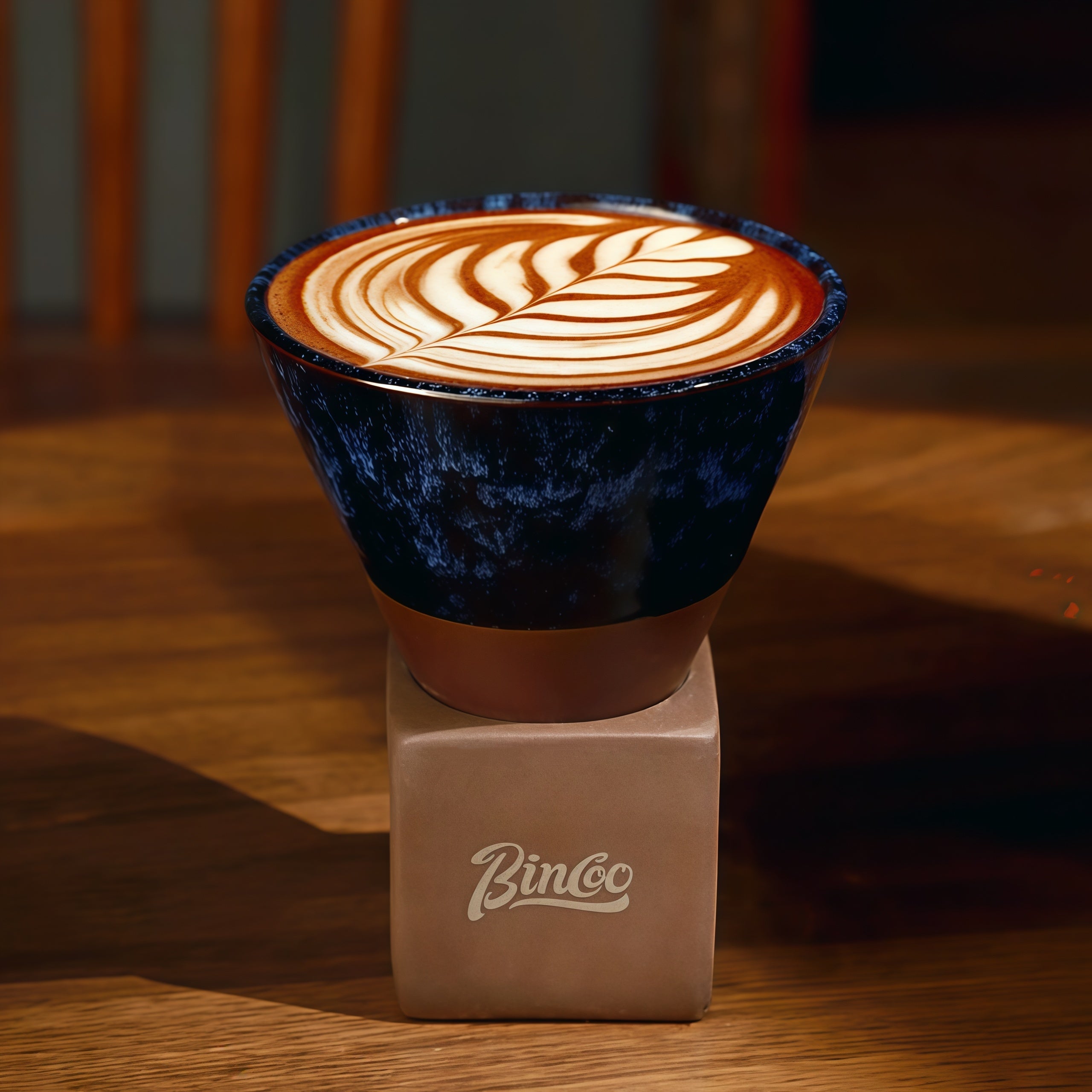 Ceramic Coffee Cup with Stand – Artisan Glaze Cone Mug