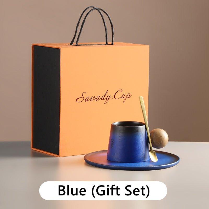 Ceramic Coffee Cup Set Thai Style | Cup Saucer & Teaspoon