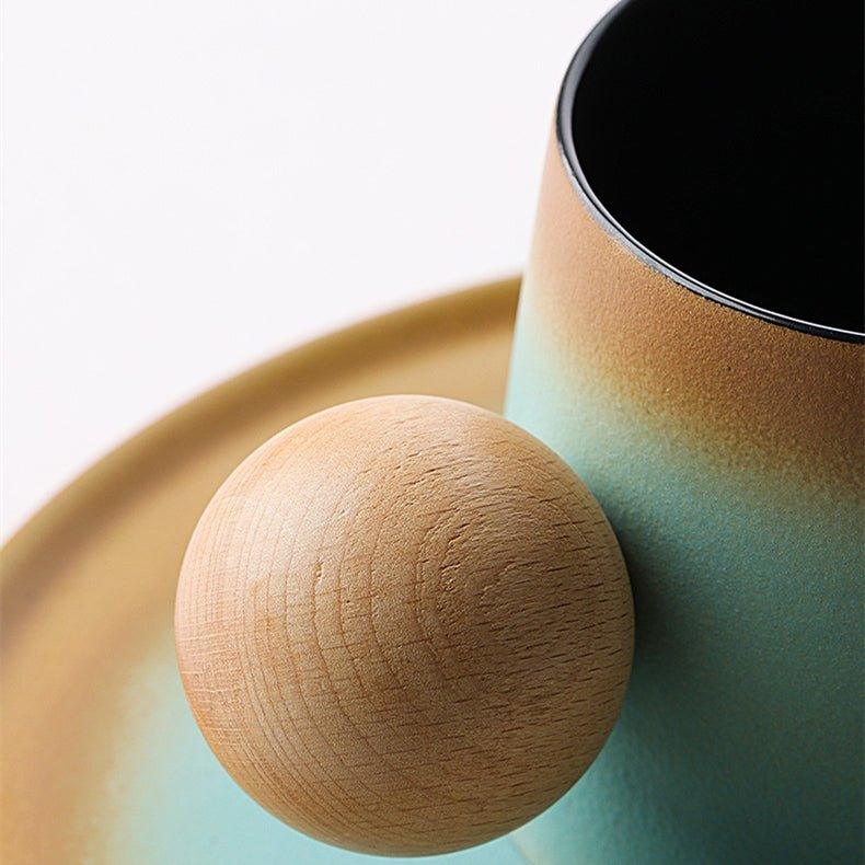 Ceramic Coffee Cup Set Thai Style | Cup Saucer & Teaspoon