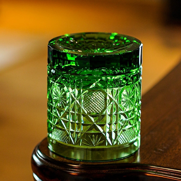 Whisky Glass Octagonal Chrysanthemum | Edo Kiriko Cut Crystal Barware