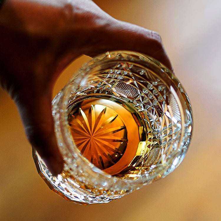 Whisky Glass Octagonal Chrysanthemum | Edo Kiriko Cut Crystal Barware