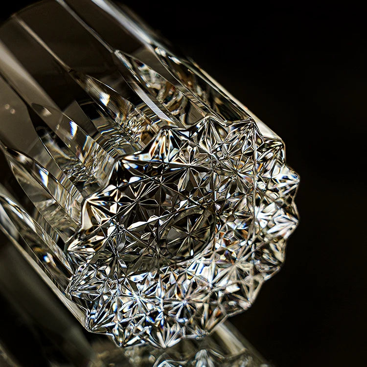 Whisky Glass Edo Kiriko Multi-Color Cut Crystal Tumbler Set