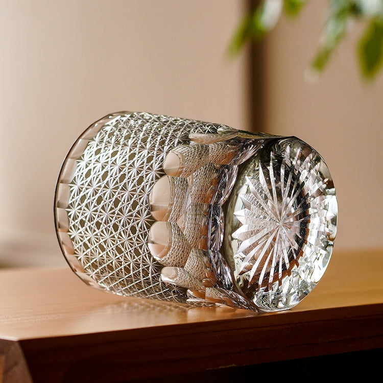 Chrysanthemum Whisky Glass Royal | Edo Kiriko Hand-Carved Crystal