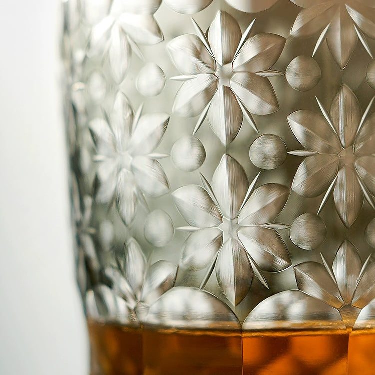 Whisky Glass Royal Blossom Sakura | Edo Kiriko Handcrafted Crystal