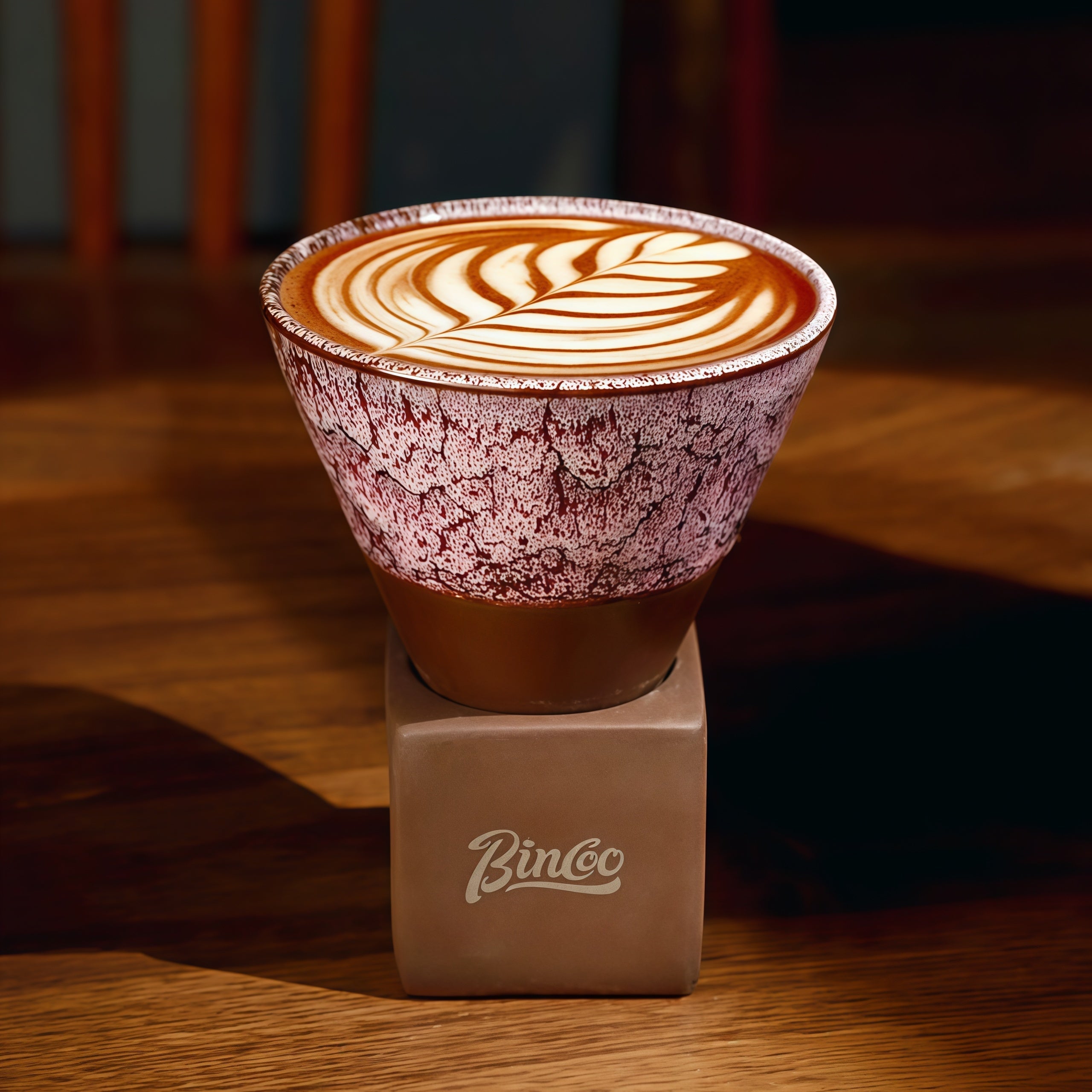 Ceramic Coffee Cup with Stand – Artisan Glaze Cone Mug