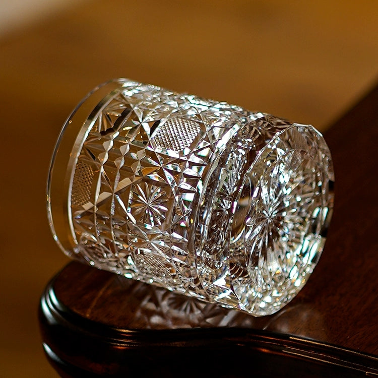 Whisky Glass Octagonal Chrysanthemum | Edo Kiriko Cut Crystal Barware