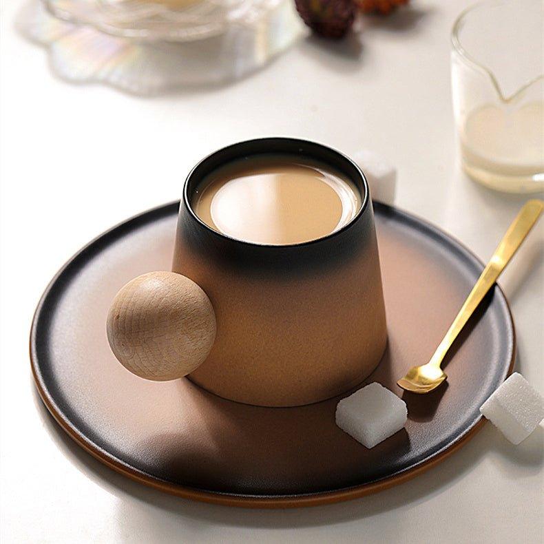 Ceramic Coffee Cup Set Thai Style | Cup Saucer & Teaspoon
